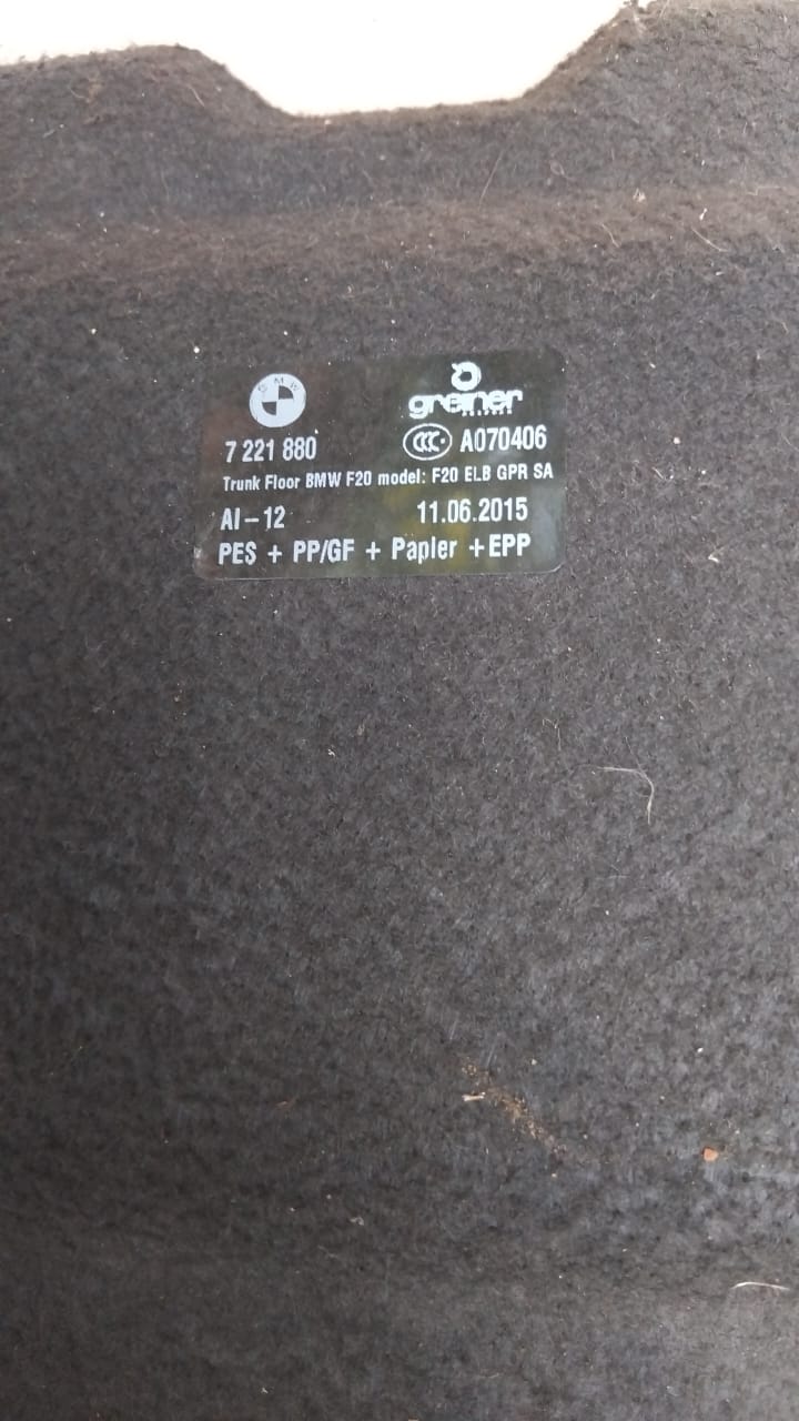 BMW 1 Series F20 (2011–2019) Trunk Floor Panel / Cargo Floor – OEM Part #51477221880