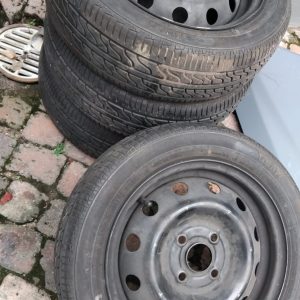 Renault 15-Inch 4-Stud Steel Wheels With Tyres (Set / Used)