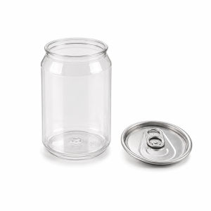 300ml Clear Plastic Storage Can with Snap-On Lid