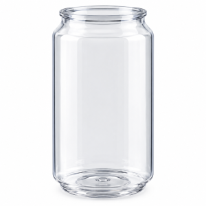 500ml Clear Plastic Storage Can with Snap-On Lid
