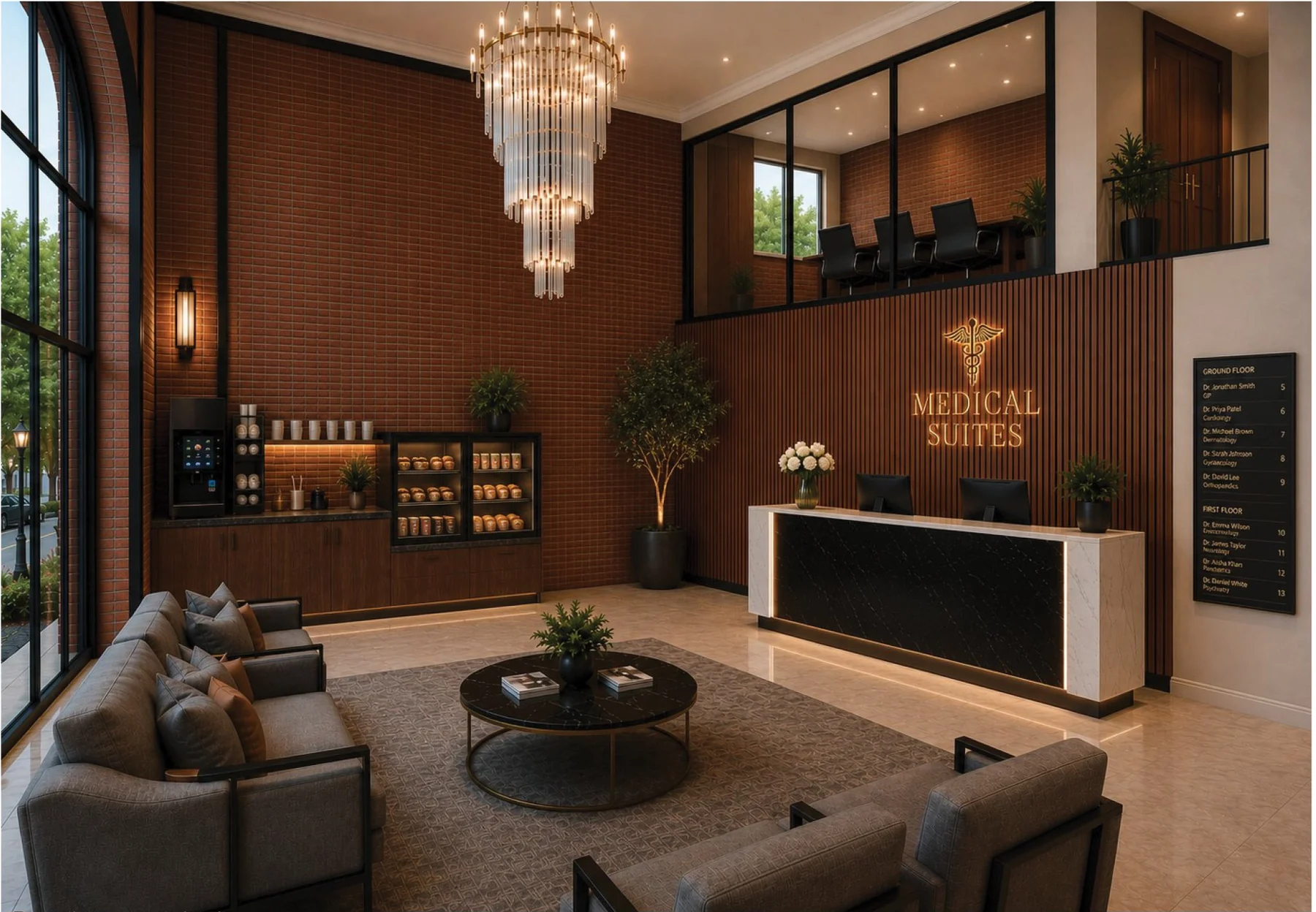 Premium reception and waiting area concept